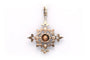 Pendentif Pendentif en or jaune 18 carats et argent serti de diamants 58 Facettes B550