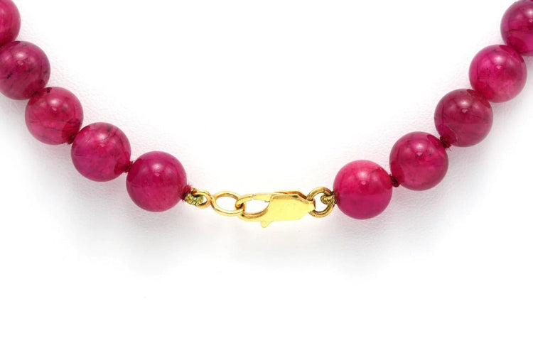 Collier Collier en or jaune 18 carats et perles de rubis 58 Facettes 21208