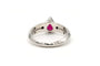 Bague 56 Bague contemporaine en or blanc 18 carats avec rubis et diamants 58 Facettes 22260