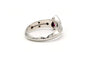 Bague 56 Bague contemporaine en or blanc 18 carats avec rubis et diamants 58 Facettes 22260