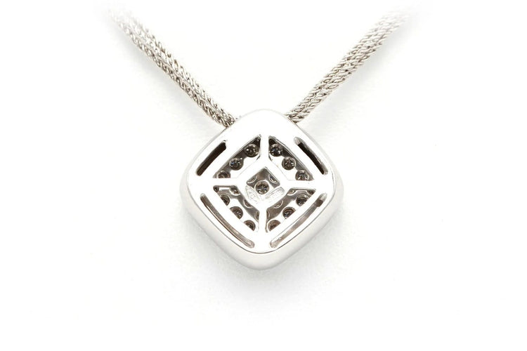 Collier Collier contemporain en or blanc 18 carats serti de diamants taille brillant 0,62 ct 58 Facettes 22336