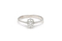 Bague 52 Bague contemporaine en or blanc 18 carats sertie de diamants 58 Facettes 19786