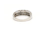 Bague 53 Bague contemporaine en or blanc 18 carats sertie de diamants 58 Facettes 19457