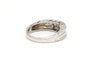 Bague 53 Bague contemporaine en or blanc 18 carats sertie de diamants 58 Facettes 19457