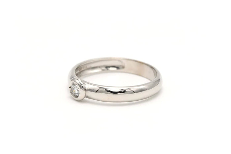Bague 53 Solitaire - Bague en or blanc 18 carats et diamant 0,13 ct 58 Facettes 19664
