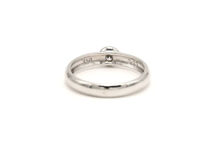 Bague 53 Solitaire - Bague en or blanc 18 carats et diamant 0,13 ct 58 Facettes 19664