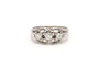 Bague 53 Bague Art déco en or blanc 18 carats sertie de diamants taille ancienne 58 Facettes 20428