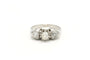 Bague 53 Bague contemporaine en or blanc 18 carats sertie de diamants 58 Facettes 20454
