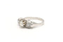 Bague 53 Bague contemporaine en or blanc 18 carats sertie de diamants 58 Facettes 20454