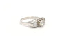 Bague 53 Bague contemporaine en or blanc 18 carats sertie de diamants 58 Facettes 20454