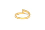 Bague 52 Bague contemporaine en or jaune 18 carats sertie d’un diamant 58 Facettes 22350