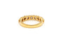 Bague 53 Alliance demi-américaine contemporaine en or jaune et diamants 58 Facettes 22349