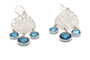 Boucles d'oreilles Boucles d’oreilles contemporaines en or blanc 18 carats et topazes 58 Facettes 22186