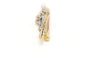 Broche Broche Art Déco en or blanc et jaune 18 carats, saphirs et diamants 58 Facettes 22395
