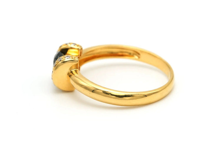 Bague 59 Bague années 70 en or jaune, saphir et diamants 58 Facettes 19774