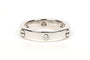 Bague 49 Bague contemporaine en or blanc 18 carats sertie de diamants taille brillant 58 Facettes B415