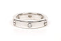 Bague 49 Bague contemporaine en or blanc 18 carats sertie de diamants taille brillant 58 Facettes B415