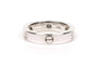 Bague 49 Bague contemporaine en or blanc 18 carats sertie de diamants taille brillant 58 Facettes B415