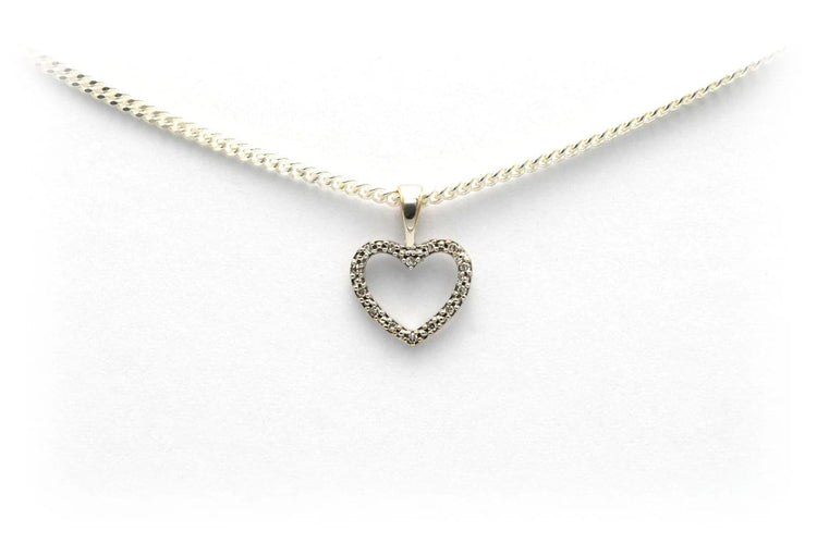 Pendentif Pendentif contemporain en or blanc 18 carats serti de diamants 58 Facettes 23045
