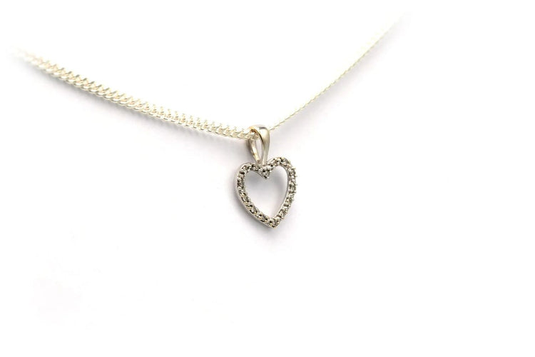 Pendentif Pendentif contemporain en or blanc 18 carats serti de diamants 58 Facettes 23045