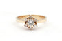 Bague 54 Bague contemporaine en or jaune 18 carats sertie de diamants (0,48 ct) 58 Facettes 23065