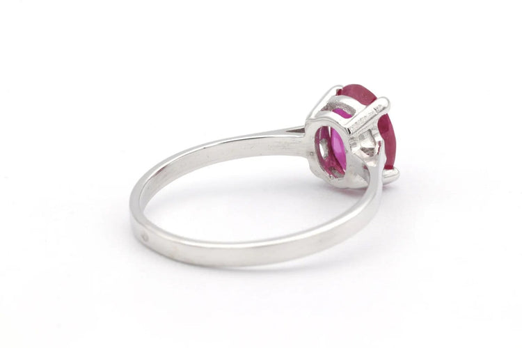 Bague 52 Bague contemporaine en or blanc et rubis 58 Facettes 19408