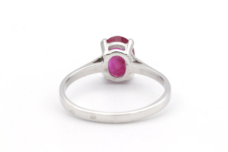 Bague 52 Bague contemporaine en or blanc et rubis 58 Facettes 19408