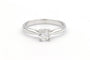 Bague 52 Solitaire contemporain - Bague en or blanc 18 carats avec diamant 0,50 ct 58 Facettes 23064