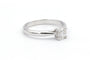 Bague 52 Solitaire contemporain - Bague en or blanc 18 carats avec diamant 0,50 ct 58 Facettes 23064