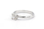 Bague 52 Solitaire contemporain - Bague en or blanc 18 carats avec diamant 0,50 ct 58 Facettes 23064