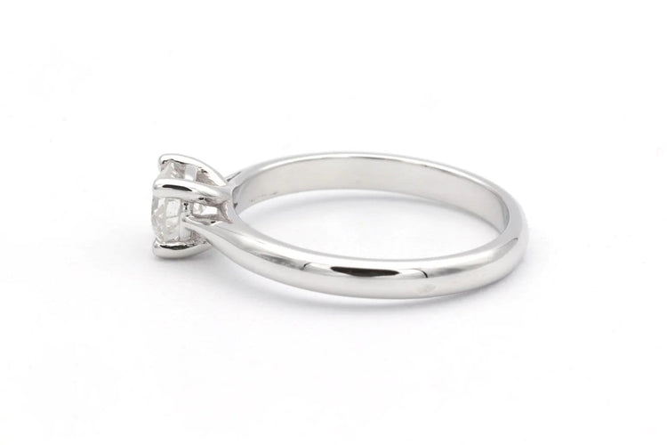 Bague 52 Solitaire contemporain - Bague en or blanc 18 carats avec diamant 0,50 ct 58 Facettes 23064