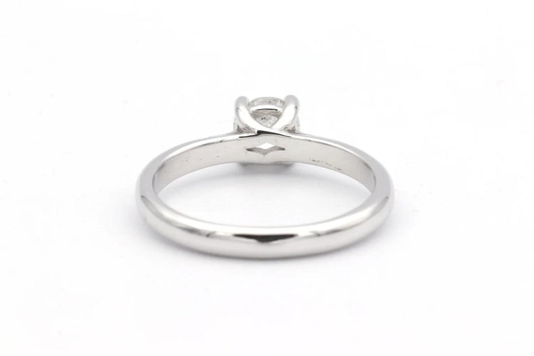 Bague 52 Solitaire contemporain - Bague en or blanc 18 carats avec diamant 0,50 ct 58 Facettes 23064