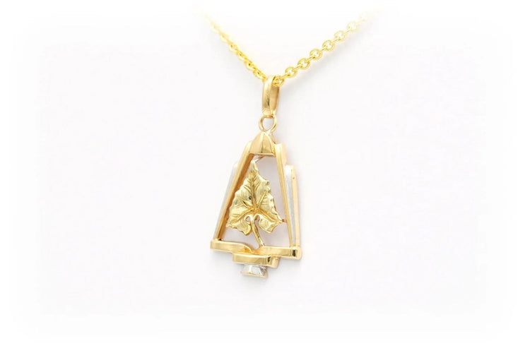 Pendentif Art Déco - Pendentif en or jaune 18 carats 58 Facettes B555