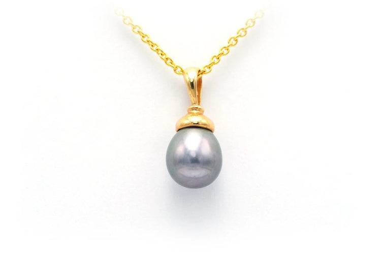 Pendentif Pendentif contemporain en or jaune 18 carats serti d’une perle 58 Facettes B632