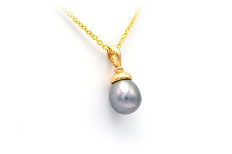 Pendentif Pendentif contemporain en or jaune 18 carats serti d’une perle 58 Facettes B632