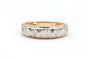 Bague 47 Alliance demi-américaine en or tricolore 18 carats et diamants (0,20 ct) 58 Facettes 19455