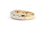 Bague 47 Alliance demi-américaine en or tricolore 18 carats et diamants (0,20 ct) 58 Facettes 19455