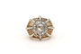 Bague 52 Bague Art déco sertie de diamants taille rose en or jaune et blanc 18 carats 58 Facettes 17664