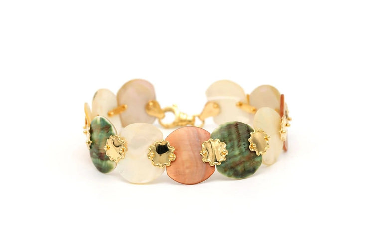 Bracelet Bracelet années 70 en or jaune et nacre 58 Facettes 22444