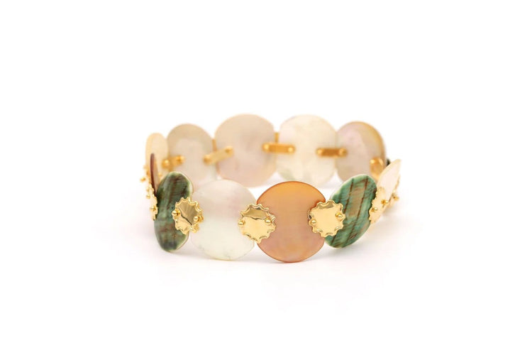 Bracelet Bracelet années 70 en or jaune et nacre 58 Facettes 22444