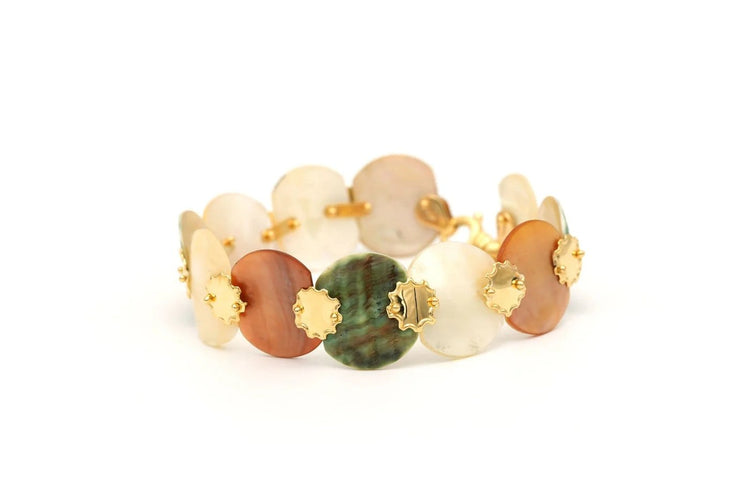 Bracelet Bracelet années 70 en or jaune et nacre 58 Facettes 22444