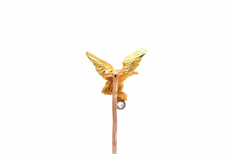 Broche Napoléon III - Broche en or jaune 18 carats sertie d’un diamant brillant 58 Facettes B645