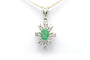 Pendentif Pendentif en or blanc 18 carats avec émeraudes et diamants 58 Facettes 20665