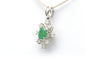 Pendentif Pendentif en or blanc 18 carats avec émeraudes et diamants 58 Facettes 20665