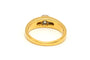 Bague 58 Bague contemporaine en or jaune et blanc 18 carats sertie de diamants 58 Facettes B647