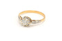 Bague 54 Bague Art déco en or jaune 18 carats et diamants taille brillant 0,68 ct 58 Facettes B678