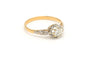 Bague 54 Bague Art déco en or jaune 18 carats et diamants taille brillant 0,68 ct 58 Facettes B678