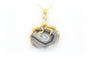 Pendentif Pendentif années 70 en or jaune 18 carats, agate et diamant 58 Facettes B673