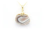 Pendentif Pendentif années 70 en or jaune 18 carats, agate et diamant 58 Facettes B673