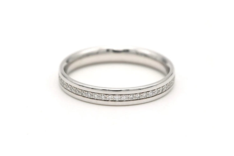 Bague 52 Tiffany & Co Metro - Bague en or blanc 18 carats sertie de diamants 58 Facettes 22549